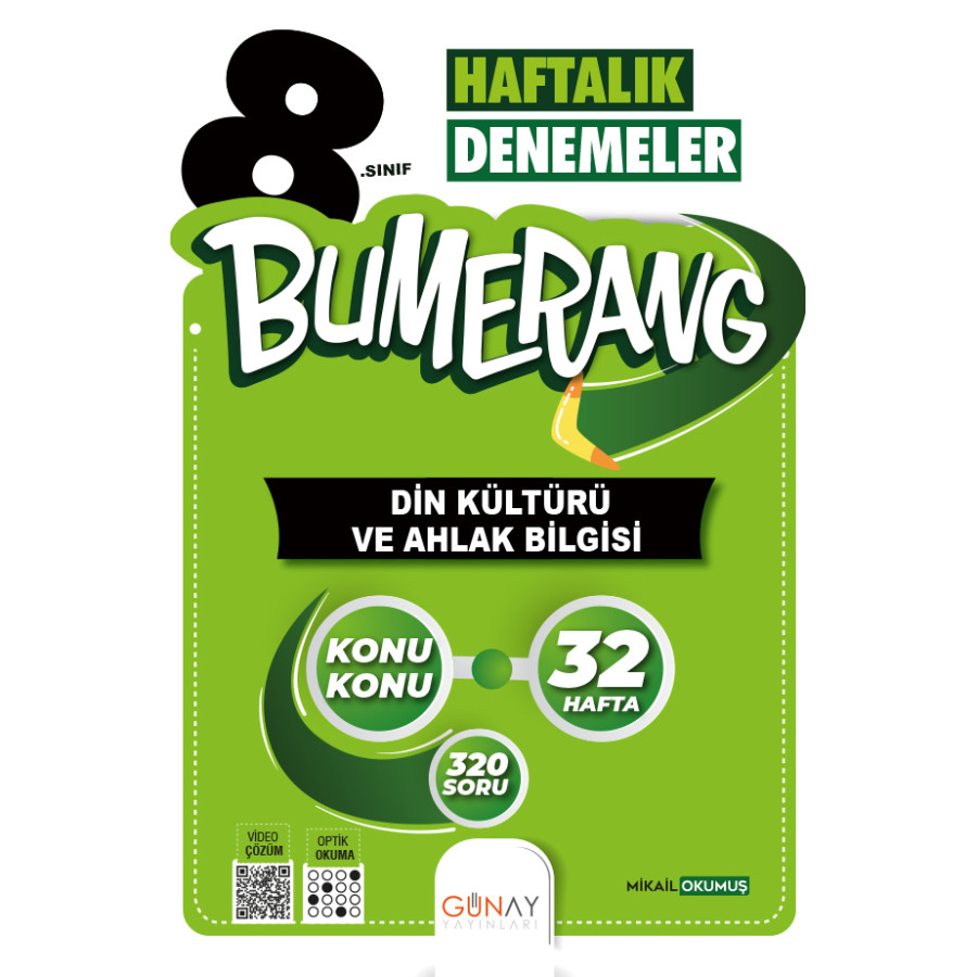 Günay 8. Sınıf Bumerang Din Kültürü Haftalık Denem